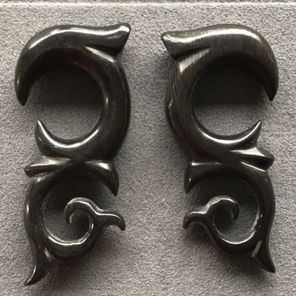 Buffalo horn earrings